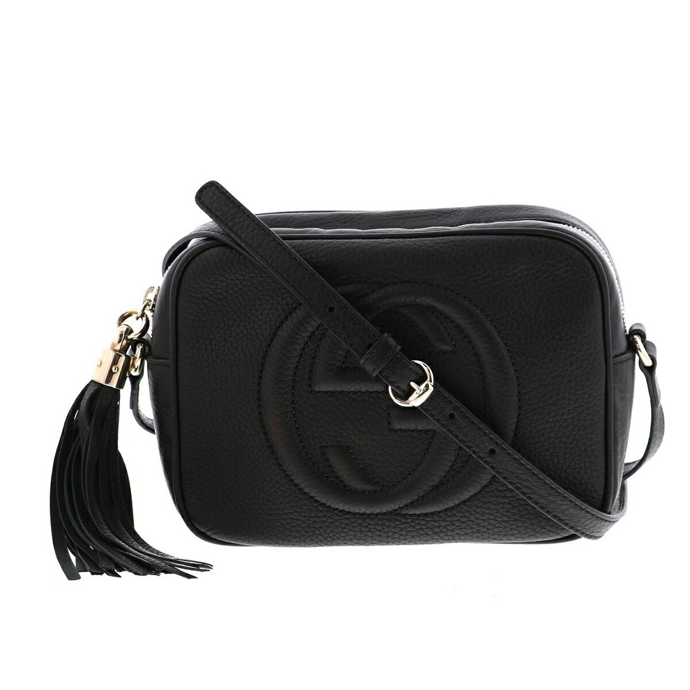 GUCCI Soho Disco Shoulder Bag Messenger Black AB